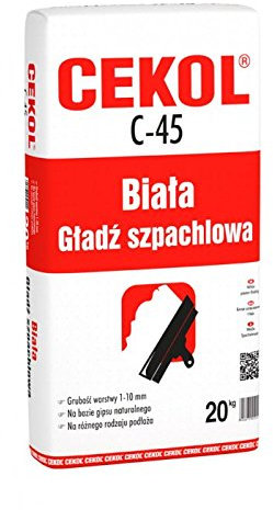 CEKOL C-45 White Smooth Gypsum Filler - Bag 20kg