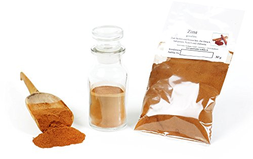 Zimtstangen Ceylon Zimt gemahlen, Zimt Gewürz, Backzutaten für Backmischung, Zimt Cylon Backgewürze, Cinnamon Powder, Naturgewürz, glutenfrei, 30g