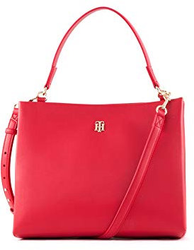 Tommy Hilfiger Damen Th Modern Satchel Tornistertasche Rot (Barbados Cherry)