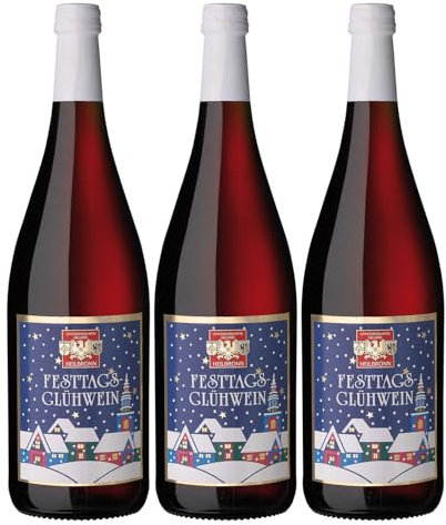Festtags-Glühwein rot, Genossenschaftskellerei Heilbronn, Württemberg (3 x 1,0 l)