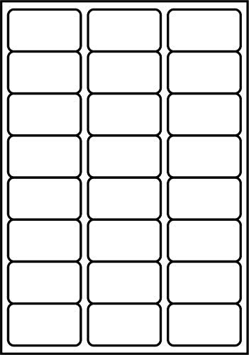 SmithPackaging Etichette autoadesive, formato A4, 24 etichette per foglio, 100 fogli, 63,5 x 33,9 mm, 2400 etichette