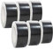 selmundo 6 Rollen 'Premium' Gaffa Tape in schwarz | Panzertape | Panzerband | Gewebeband | 50mm x 50m, Farbe:schwarz