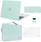MOSISO Hülle Kompatibel mit MacBook Air 13 Zoll 2021 2020 2019 2018 M1 A2337/2179/1932, Hülle für MacBook Air M1 13,3 Zoll&Tasche&Tastaturschutz&Webcam Abdeckung&Displayschutzfolie,Minz Grün