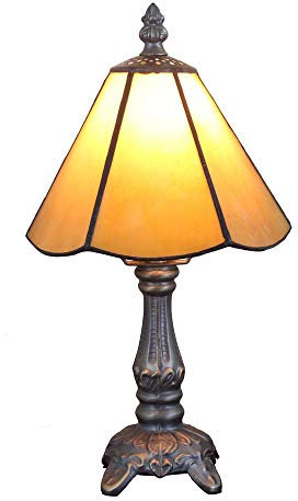 Tokira Tiffany-Stil Tischlampe Klein, E14 6 Zoll Glasmalerei Vintage Tischlampe Wohnzimmer, Gemütlichn Mini Nachtlicht Kinderzimmer [Ohne Glühbirnen]