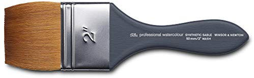 Winsor & Newton 5011950 Professional Aquarellpinsel, Malpinsel für Aquarellfarben mit synthetischen Fasern, ergonomischer Griff, langlebig & formstabil, kurze Stiel - Verwaschpinsel - 2