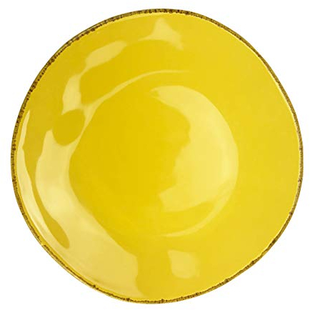 Lot de 6 assiettes plates en céramique Materia 29 cm Arcucci (jaune)