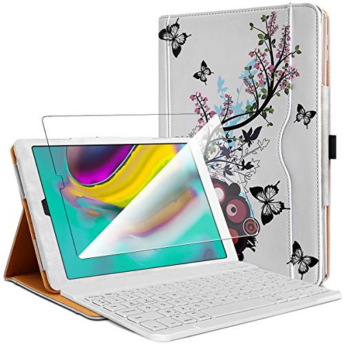 KARYLAX Schutzhülle (Motiv HF01) mit Bluetooth-Tastatur und 1 Displayschutzfolie für Samsung Galaxy Tab S5e 10.5 SM-T720