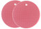 Silikon-Untersetzer, Mehrzweck-Trockenuntersetzer, hitzebeständig bis 240 °C, Topflappen, wasserdicht, (2er-Set) rutschfest, flexibel, langlebig, spülmaschinenfest (Rosa)