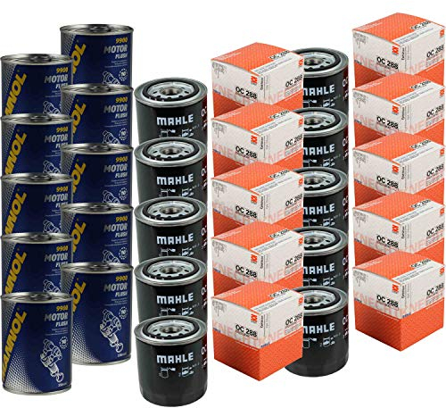 QR-Parts Set 85706197 OC 288 9900 10x Original MAHLE/KNECHT Ölfilter + SCT Motor Flush Motorspülung