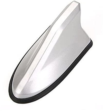 GOZAR Universal ABS Kunststoff Dachstil Haifischflosse Antenne Funksignalantennen Kompatibel mit den meisten Autos - Silber