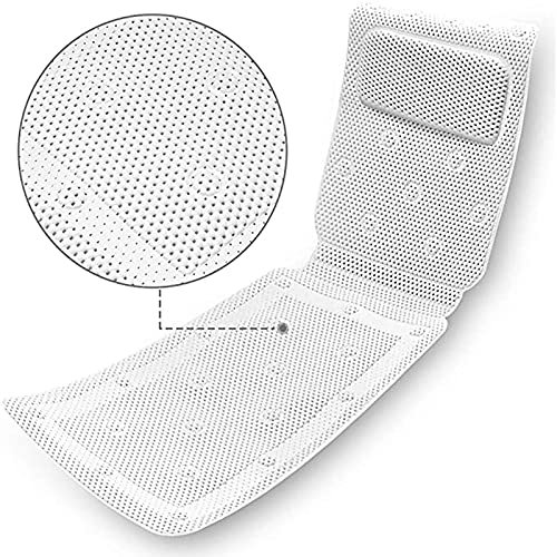 Tappetino per Vasca da Bagno con Cuscino, Tappetino per Bagno Massaggiante, per Vasca da Bagno, Supporto per Collo E Schiena Accessorio Ideale per Vasca Idromassaggio, 36 X 125 Cm(Color:Un)