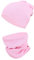 TupTam Mütze und Schal Kinder Set – Weiches Schal Mütze Set Kinder für Herbst und Winter, Farbe: 21 Rose, Größe: 44-52