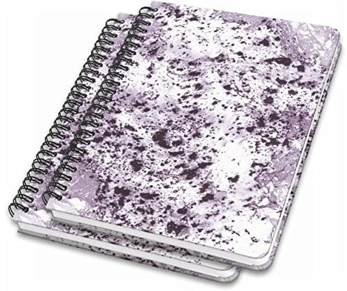SIGEL JN606/2 Spiralblock A5 dotted Notizblock Bullet Journal Jolie, 2er Pack, 120 Seiten, violett/weiß, vegan, aus nachhaltigem Papier hergestellt
