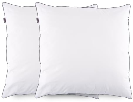 KALIOPE Kopfkissen mit Reißverschluss 80 x 80 cm 2er Set | Allergiker Schlafkissen | Seitenschläferkissen | Schlafkissen | Hotel Qualitat…