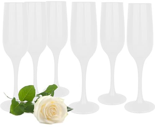Glasmark Krosno Ensemble De 6 Coupes De Champagne Ensemble De 6 Coupes De Champagne Flûte À Champagne En Verre Verre À Prosecco Verre À Vin Mousseux Blanche 200Ml