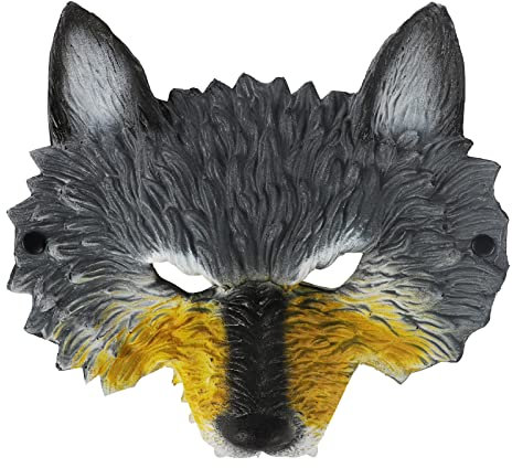 FakeFace Realistische Halloween Wolfkopf Maske Wolfsmasken Horror Tier Halbgesichtsmaske Wolf Masken Verkleidungs-Augenmaske Halloween Cosplay Kostüm Karneval Party Kostüm Requisiten