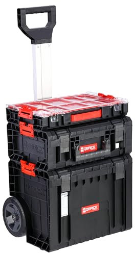 Set of Tool Box on Wheels Reinforced Tool Box Organiser with Removable Boxes Garage Workshop Pro