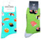 TwoSocks Weihnachtsmann Socken Herren & Damen lustige und witzige Strümpfe als Geschenk, Baumwolle, Einheitsgröße (Sushi Liebe)