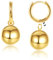 Gold Ohrringe für Damen, Hypoallergen Hängende Ohrringe baumelnde Kugel Creolen Ohrring leicht Huggie Creolen Ohrring Schmuck Geschenke für Hochzeit Party