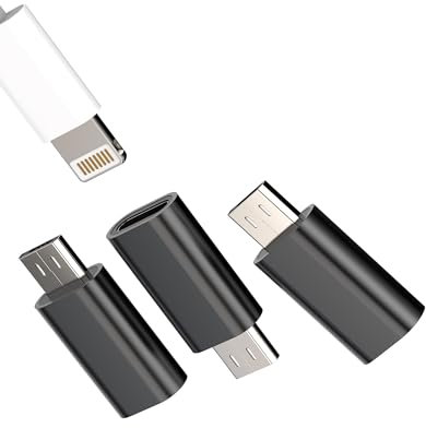 Lightning Female to Micro USB Male Adapter(3pack) Android Power Charge Cable Port Converter Compatible With Samsung Galaxy S6 Edge S7 Active Nexus Note 5 Note4 Note3 Charging Cord Connector