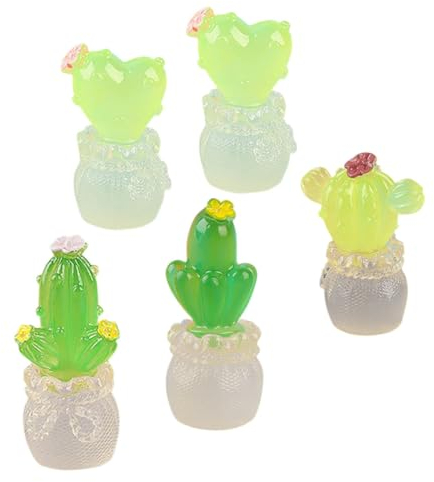 BESTonZON 5stücke Teiliges Miniatur Cactus Dekofiguren Realistischem Für -landschaften Tischdekoration Und Geschenkidee Für Wohnräume Büro Und Garten