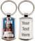 Hippowarehouse Personalised Engraved Photo Keyring Fathers Day Gift Custom Picture Keychain with Name & Message Personalised Photo Keepsake for Couples, Family, Friends, Mum & Dad key ring