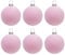 6 stück kunstoff Velvet weihnachtskugeln samt 6cm für Weihnachtsbaum christbaumkugeln Weihnachten deko Tish (rosa)