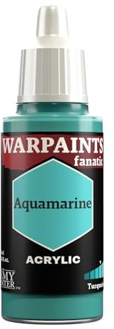 The Army Painter, Warpaints Fanatic Aquamarine Single Acrylics, Miniature Hobby Painting, Quality Paint for Miniature Wargaming