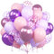 Ousuga Palloncini Rosa e Viola, 60 Pezzi 12 Pollici Palloncini Pastello Metallizzato Rosa Viola Coriandoli Palloncini Lattice per Feste Compleanno Addio al Nubilato Matrimonio Anniversario Baby Shower