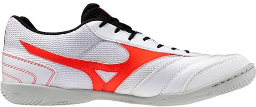Mizuno MRL Sala Club Fußballschuh aus Door (weiß rot, Schuhgrößensystem EU, Erwachsene, Größe M, 43), rot, 43 EU