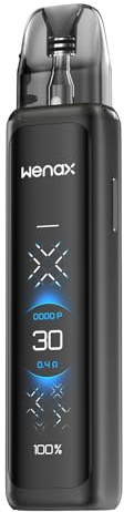 GEEKVAPE Wenax Q Ultra Pod Kit 30W Vape Built in 1300mAh Batterie, mit 3ML Q Pod Cartridge 0.4/0.8ohm E-Zigarette Vaporizer, 2.51 Zoll Full Size Touchscreen, kein Nikotin (Schwarzer Kohlenstoff)