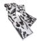 GIMIRO Satin Seidenschal Doppelschichten 150 x 16cm Krawatte Blumen Taillengürtel für Blazer, Mantel, Kleid (White Black Shadow)