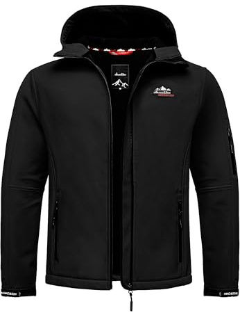 Amaci&Sons Herren Softshell Herbst Winter Outdoor Funktionsjacke Wind & Wasserdicht 9114