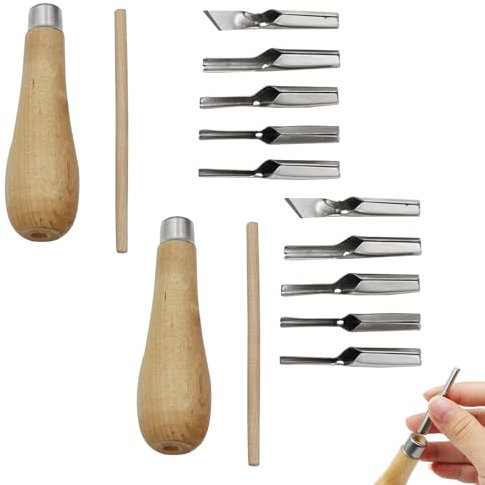 2 Sets Outils de Coupe D'outils De Sculpture sur Linogravure Outils de Sculpture Sur Bois pour la Gravure les Outils de Sculpture la Sculpture sur Argile