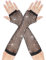 HaiFafafaing Schwarze Netzhandschuhe Fishnet Gloves Handschuhe Strass Glitzer Netzhandschuhe Retro Nylon für Hochzeit Kostüm Zubehör Disco Maskerade Partyzubehör (Schwarz)