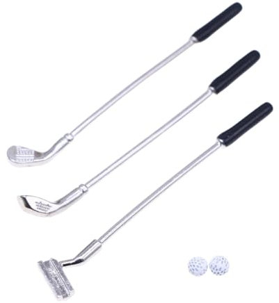 Colcolo 1/12 Mini DIY Kreative Miniatur Golfschläger Miniatur Lebensmittel Spielszenenmodell