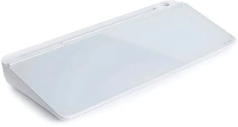 Frilla Schreibtisch Organizer, Multifunktionaler Schreibtisch-Organizer, To Do Liste, Desktop Whiteboard Glas Weiß Mit Aufbewahrung Abwischbar, Notizblock und Tastaturständer - DESKNOTE