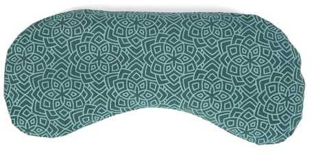 Bodhi Weiches Augenkissen aus Baumwolle | Füllung aus Bio-Leinsamen & Bio-Lavendel | Vegan | Augenmaske für Yoga, Entspannung & Meditation | Bloom, Jungle Green