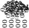 PATIKIL Silicone Rubber Bands Cable Ties 1.3, 80 Pcs Flat Rubber Elastic Band for Office Supplies Home Cord Wrapping, Black
