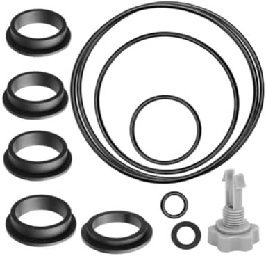 Kit de Réparation de Soupape de Décharge d'air et de Joints Toriques en L pour Intex Sand, Kit de remplacer de Joints de Pompe de Piscine - Accessoires de Pompe de Piscine (Gris)