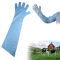 Langarm Veterinär Handschuh,Veterinär-Handschuhe,Dehnbare Einweghandschuhe,Handschuhe zur Viehbesamung,Einweg Weichplastikfolie Handschuhe,Veterinärhandschuhe Extra Lange Stulpe 90 cm,Hellblau,150pcs