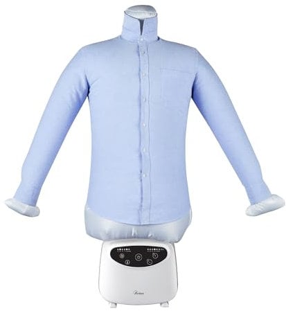 Ardes ARMST02D - Plancha camisas automático Blowy D Maniquí secado y planchado camisetas, blusas, plancha vertical 2 en 1, secado sin arrugas con 4 clips de peso, temporizador y pantalla digital