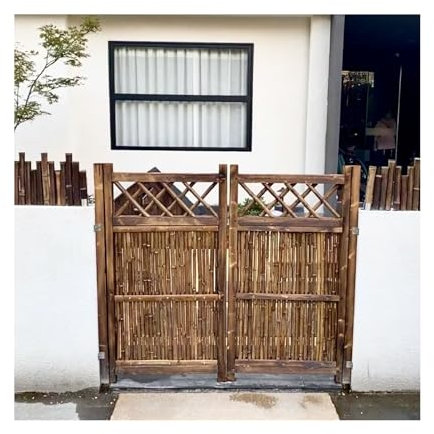 Robustes Gartentor aus Holz mit Schloss, Vintage-Stil, Trennzaun für Terrasse, Terrasse und Deck-Sicherheit