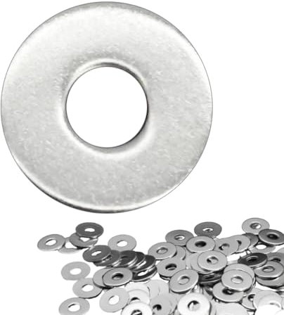 Flewdart rondelles metal M5 120pcs, rondelle plates en 304 acier inoxydable M5 x 15mm, rondelle inox pour Vis et écrous (M5x15 120pcs)