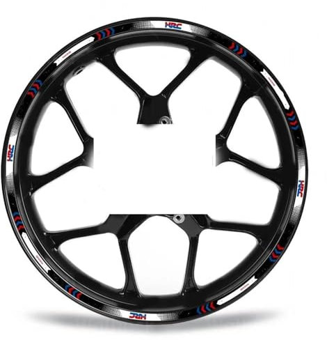 MPODYTSF Adesivo Decalcomania Adesivi per Cerchi Moto per Honda CBR 400 600RR 650R 1000RR 250R 500r CB650F 750, Adesivi A Strisce, Accessori(White)