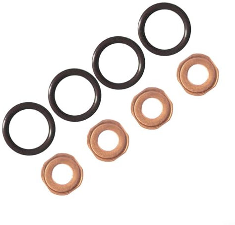 Per Opel Per Astra Per Corsa Iniezione Ugello Guarnizione Anello di Tenuta Set 8 Pezzi Compatibile con Vari Motori 55578387