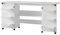 Vicco Sewing table Carmen, White, 160 x 80.2 cm with 6 shelves