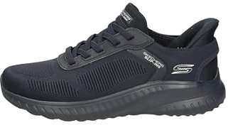 Skechers Men's Hands Free Slip-ins Bob's Squad Chaos - Solid StepSneaker | Spring Summer Collection | Lace Up Trainer