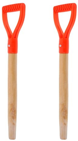 SHINEOFI 2 Stück Ersatzgriff Ersatzschaufelstiel Ersatz für Schaufelgriff spatenstiel Red