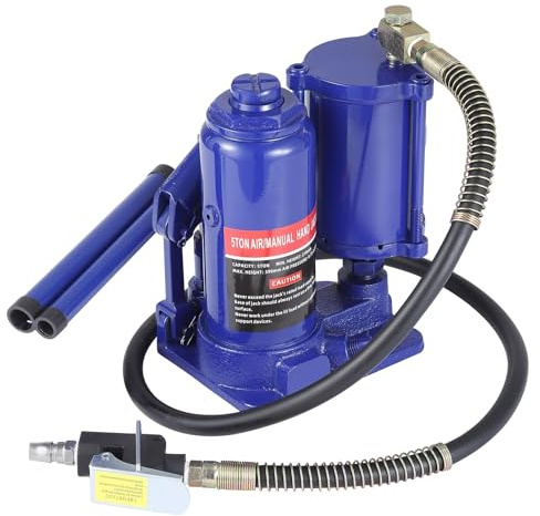 Aptliton 12 Ton Hydraulic Bottle Jack, Heavy Duty Air & Manual Car Jack Hydraulic, Pneumatic Lift for Truck, SUV, RV, Trailer, 10.04-19.88 Lifting Range